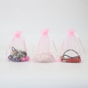 Sacs cadeaux personnalisés en organza en gros, pochettes à bijoux en maille avec cordon de serrage, enveloppes en maille transparente pour festivals, fêtes, branding, OEM - Product Image 5