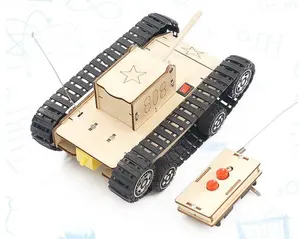 Holzmodell Puzzle Spielzeug Wissenschaft Experiment Kit Fernbedienung Tank Kinder DIY Spielzeug STEM Bildung für Heims chul bedarf