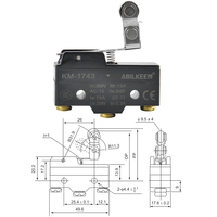 10A CE Approbation Rouleau Plongeur Omro Micro Commutateur Micro Commutateur pour Contrôle D'automatisation