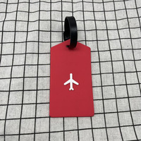 Étiquettes de bagage en PVC ultra-légères en caoutchouc souple, style carte d'embarquement d'avion, anti-perte, pour valises de voyage et loisirs, directement de l'usine
