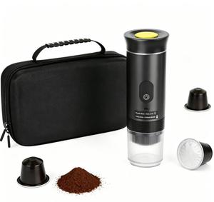 เครื่องชงกาแฟเอสเพรสโซแบบพกพา รุ่นใหม่ล่าสุด พร้อมหน้าจอ LED ใช้พลังงานไฟฟ้าผ่าน USB ชงได้ทั้งร้อนและเย็น พร้อมกระเป๋าสำหรับพกพา - Product Image 1