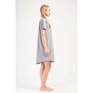 เสื้อทูนิคแขนสั้นคอกลมสำหรับผู้หญิง มีกระเป๋าทรงรี ดีไซน์เรียบหรู สวมใส่สบาย โปร่งแสง ทรงหลวม ฟรีไซส์ เหมาะสำหรับใส่ไปเที่ยวคลับ - Product Image 2