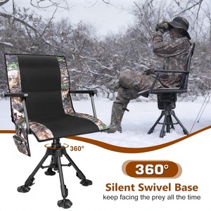 Outdoor Camouflage Heated Chair Portable 360 Degree Rotating Folding Camping Fishing Chair <b>USB</b> <b>Controlled</b> Temperature Regulating - Product Image 4