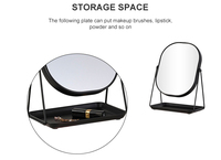 Miroir de maquillage portable de table Greenfrom, support ovale en métal pour bureau