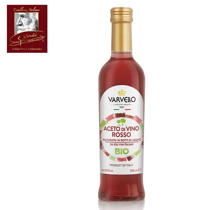 Vinagre vinagre de vinagre orgânico seleção verdi 500 ml, vestido de vinagre italiano feito na itália