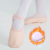 Chaussures de danse pour enfants Chaussures de danse à lacets et en toile Chaussures de yoga pour tout-petits adultes Ballet