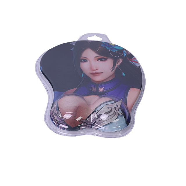 Custom Adult 3D Anime Sexy Girl Gaming Square Mouse Pad Ergonomic Natural Rubber Wrist Rest with Breasts Stock Cartoon Style