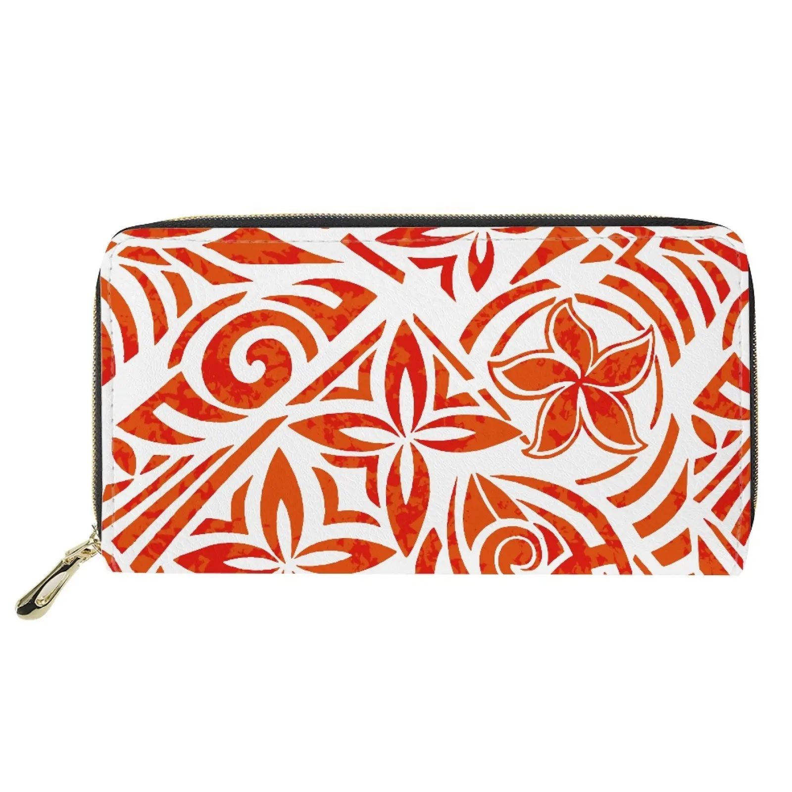 Polynesianische indigener Designer-Kartewährung Damen hochwertiger individueller Kunstleder-Kartenhalter Brieftaschen Damen tragbare klassische Geldbörsen Großhandel