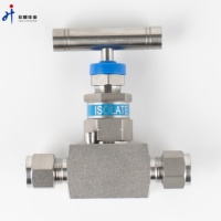 Válvula de aguja de alta presión de acero inoxidable 1/4 316L S. S. Unión de montaje en panel-Válvulas de aguja de construcción de capó