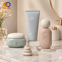 Ensemble de flacons compte-gouttes en verre givré de luxe pour soins de la peau, sérum et huiles essentielles, 30 ml et 50 ml, ensemble d'emballage cosmétique, pot à crème personnalisé