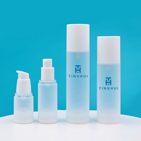 Seyahat Boyu Cep Tipi PP 15ml 30ml 50ml 80ml 100ml Buzlu Şeffaf Kozmetik Vakumlu Havasız Pompalı Şişe Cilt Bakım Kremi ve Serumu