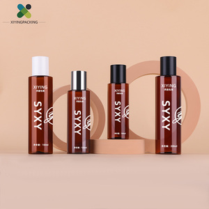 OEM 100ML vide cosmétique ambré transparent et <span class=keywords><strong>vert</strong></span> hydrosol lotion soin de la peau bouteille de toner avec piston et bouchon - Product Image 1