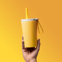 Gobelet isolé 14oz pour enfants gobelet avec paille gobelet sous vide en acier inoxydable bouteilles d'eau étanche facile à nettoyer