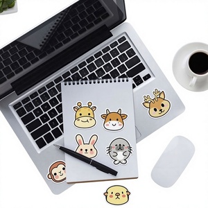 Wholesale Custom Logo <b>PVC</b> <b>Adhesive</b> Embossed Cute Style Animals 2 Collection 50 Pieces - Product Image 1