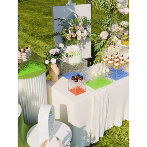 Оптовая продажа, розничная продажа, акриловая подставка для дисплея, Высококачественная цветная акриловая подставка для фуршета для свадебной вечеринки, десерт - Product Image 2