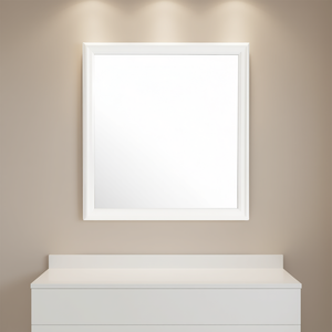 Espejo de Baño Glory Furniture con Marco Blanco Rectangular para Colgar en la Pared de 20-29 Pulgadas, Marco de Madera, Lentes de Vidrio, para Uso en Baños - Product Image 2