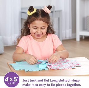 Nghệ Thuật Và Thủ Công Dự Án Dễ Dàng Để Knot Fleece Quilt Pre Cắt Hình Vuông Trái Tim Tự Làm Lông Cừu Chăn Không May Thủ Công Hoạt Động Bộ Dụng Cụ - Product Image 4