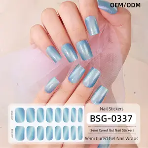 Suministros de salón de uñas de Gel profesional 3000 diseños envolturas de uñas de Gel OEM lámpara UV privada personalizada proveedor de pegatinas de uñas de Gel