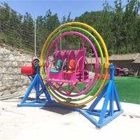 Le parc d'attractions monte le gyroscope manuel mécanique humain extérieur d'équipement
