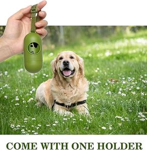 Bolsas para excremento de perro Huamaohengchun XL en rollos: Bolsas a prueba de fugas sin aroma con dispensador para perros, 14 rollos (210 unidades) - Verde - Product Image 5