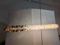 Lustre en cristal de quartz naturel et luminaires suspendus, luminaires décoratifs pour salon