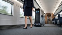 Carrito de Comida Inteligente para Trenes de Alta Velocidad con Pantalla Táctil y Soporte para Tienda en Línea para Pasajeros