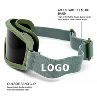 Lunettes tactiques personnalisées avec logo 217M/S, lunettes de tir, lunettes de moto, lunettes anti-vent, lunettes de paintball, lunettes de wargame CS, 3 verres noir, beige, vert