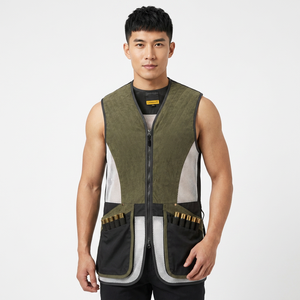 Gilet de chasse unisexe respirant en maille, taille unique, olive, noir, blanc, avec poches, pour toutes les saisons, gilet de chasse pour le tir sur cible - Product Image 6