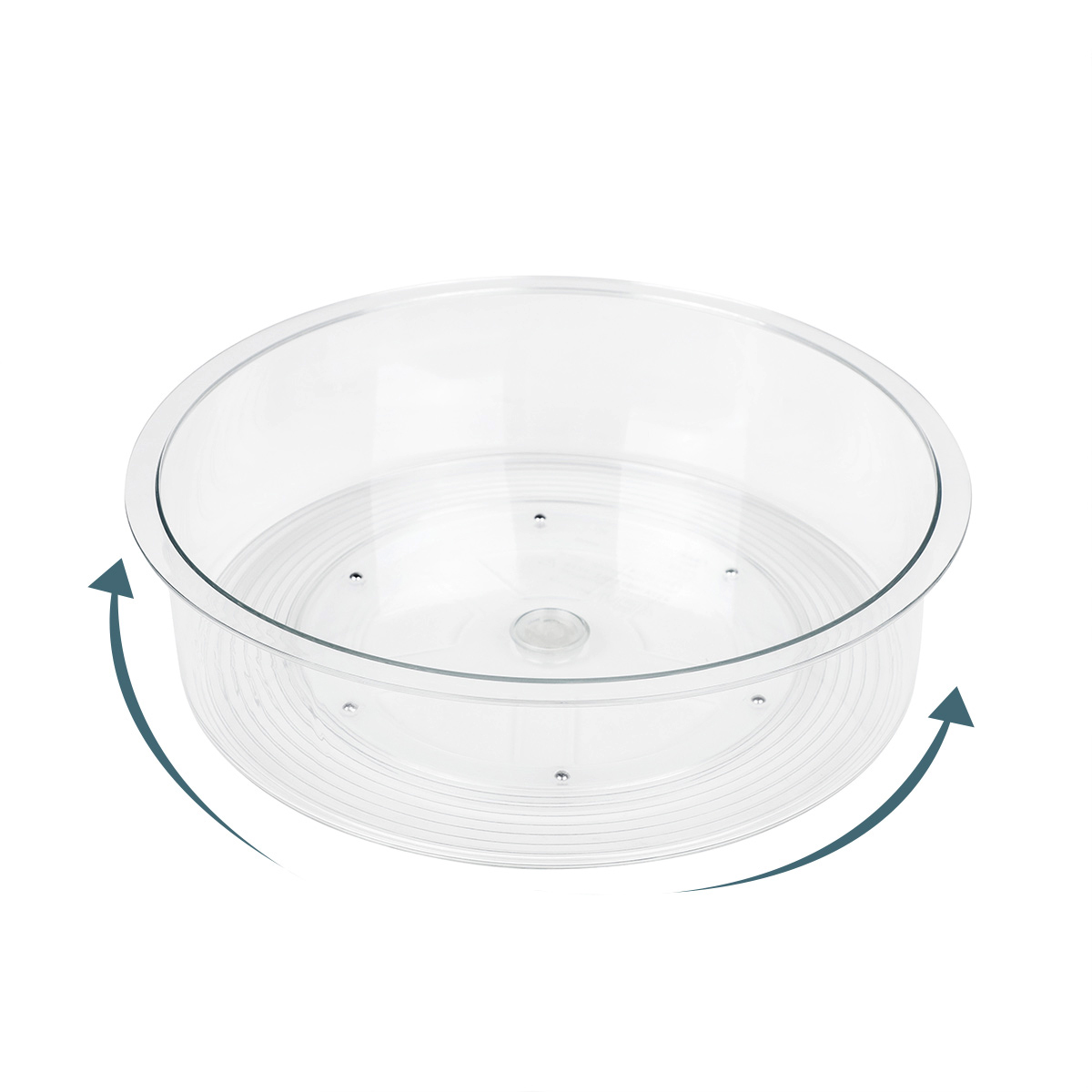 Пластиковый круглый вращающийся Поворотный Контейнер для хранения пищи для шкафа, кладовой, холодильника