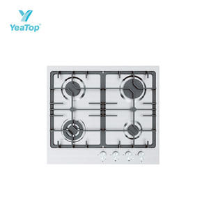 Table de cuisson à gaz encastrable populaire avec service personnalisé, 600 mm (24 pouces), en acier inoxydable noir, allumage par impulsion FFD, commande frontale, pour cuisine domestique - Product Image 6