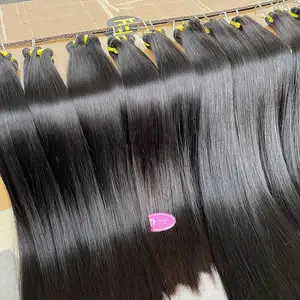 12A jungfräuliches unverarbeitetes Haar 100 % menschliches Remy-Haar seidige gerade natürliche Farbe super doppelt gezeichnete vietnamesische Haarbündel