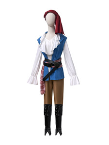 Uniforme de jeu de Halloween européen américain Hommes Femmes Caraïbes Pirate Capitaine Sailor TV & Movie Cosplay Costume de jeu de rôle - Product Image 4