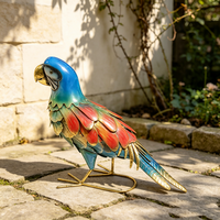 Statue de perroquet en métal, sculpture d'oiseau en fer, animal coloré pour la décoration de jardin, pelouse, patio, maison, directement de l'usine