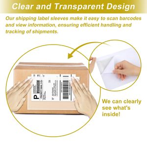 60 fundas para etiquetas de envío de 6,7x9,8 pulgadas, bolsas autoadhesivas para listas de empaque, sobres protectores transparentes para documentos para envío - Product Image 3