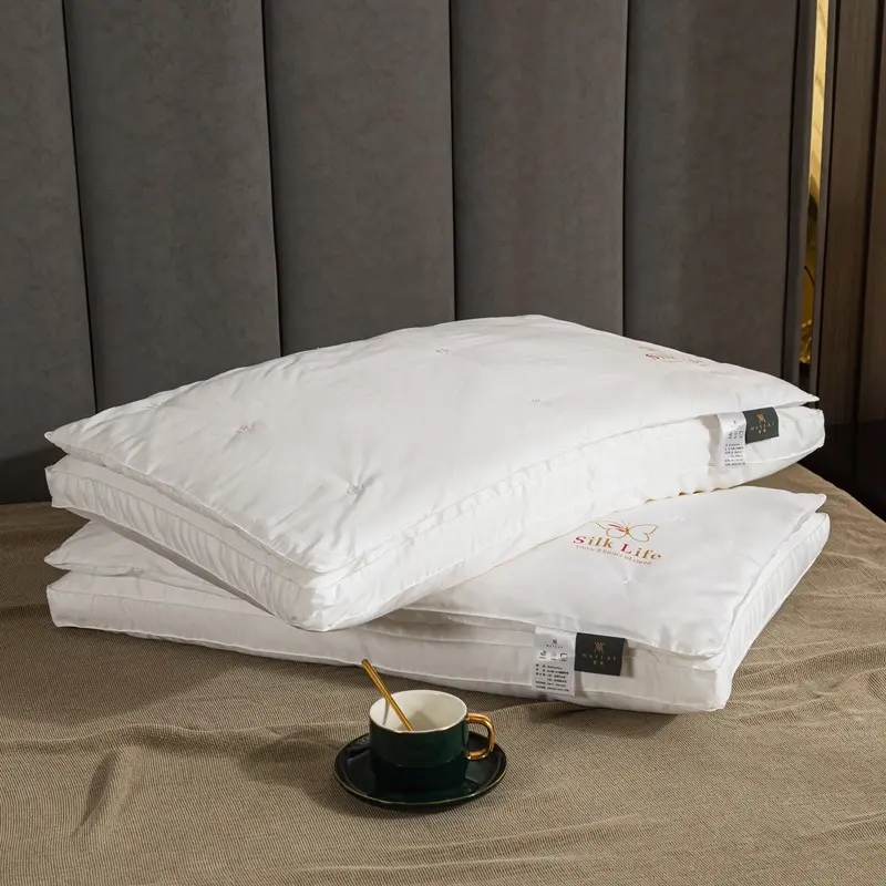 Aimaylai High Quality Mulberry Silk Inner Cotton Pillowcase Custom Pillows Gift Set Pillows From China for Sleeping Comfortable