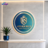 Enseigne lumineuse LED 3D personnalisée en acrylique rétroéclairée, compatible HomeKit, avec transformateur et télécommande, pour bars, devantures de magasins, bureaux, salons de beauté et bâtiments