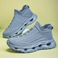 Sepatu Rajut Slip On Diskon Besar, Ringan, Nyaman, Sol Tahan Aus, Peredam Guncangan, Sepatu Olahraga Luar Ruangan