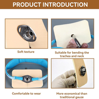 Pansement de trachéotomie en silicone de qualité médicale imperméable, coussinet de trachéotomie en mousse réutilisable, couvre-tube G pour le cou, pour soins post-chirurgicaux des adultes