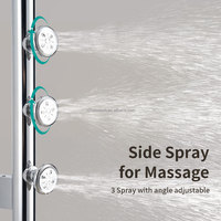Robinet de salle de bain colonne de douche à effet pluie en acier inoxydable HL-2468-1 avec inverseur et pommeau de douche pour salle de douche