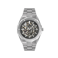 Montre de luxe pour homme en verre cristal de marque haut de gamme, mouvement 5 ATM résistant à l'eau, lumineuse, jour/date, bracelet en acier inoxydable