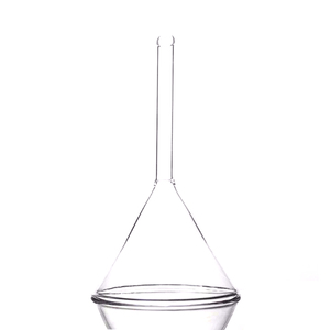 Entonnoir triangulaire en verre borosilicate haute résistance Degao avec long col pour un transfert et une filtration sécurisés des liquides dans les laboratoires de chimie - Product Image 4