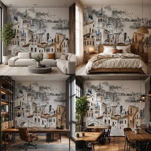 Murale Personalizzato con Paesaggio di <span class=keywords><strong>Istanbul</strong></span>, Dipinto a Olio su Tela, Carta da Parati su Misura per Soggiorno, Camera da Letto, Ufficio, Hotel, Caffè - Product Image 4