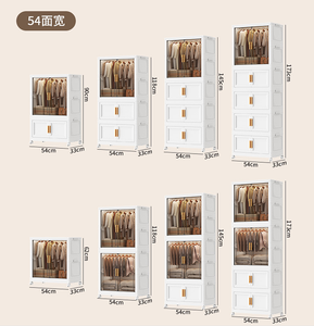للبيع بالجملة خزانة محمولة لتوفير المساحة قابلة للطي مع أبواب مزدوجة فاخرة من البلاستيك - Product Image 6