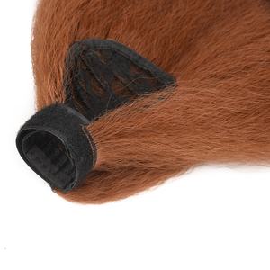 22 ''100G lungo Afro crespo lisci capelli sintetici ricci ad alta temperatura in fibra di coda di cavallo extension per parrucchino Yaki Wrap - Product Image 5