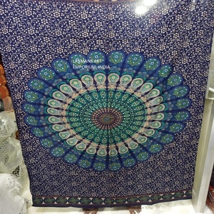 New LAXMANS Rayon Printed Floral Pareo <b>Sarongs</b> Multi Colours Long Summer Scarves 100x175cm Silk Screen Printed India - Product Image 2