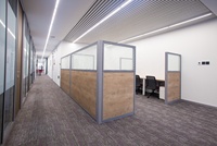 Mur modulaire en verre de rythme de cloison d'installation facile de bureau