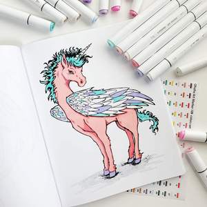 <span class=keywords><strong>Ohuhu</strong></span> Lot de 100 marqueurs d'art à l'<span class=keywords><strong>alcool</strong></span> à double pointe BONUS 1 mélangeur incolore fin et ciseau - Product Image 3