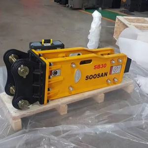 DISJONCTEUR HYDRAULIQUE DE TYPE SUPÉRIEUR SOOSAN SB30 GARANTIE D'UN MOIS AVEC PIÈCES DE RECHANGE APPROPRIÉES TUYAUX BOÎTE À OUTILS BURIN CYLINDRE NITOGENE - Product Image 4