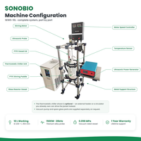 SONOBIO 10L Homogenizer Ultrasonik Sistem Pendingin Berjaket OEM Probe Paduan Titanium yang Dapat Disesuaikan Ekstraksi Herbal Cina
