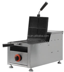 In acciaio inox a Gas 180 gradi industriale 4 pz quadrato rotativo waffle, Liege belgian Gas waffle b - Product Image 1